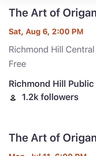 2022, Free Origami Teaching at the RH library